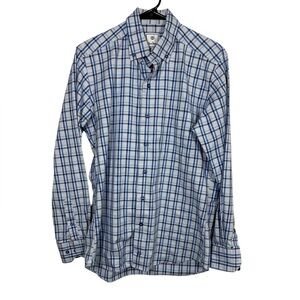 David Donahue Plaid Button Up Shirt Size Medium